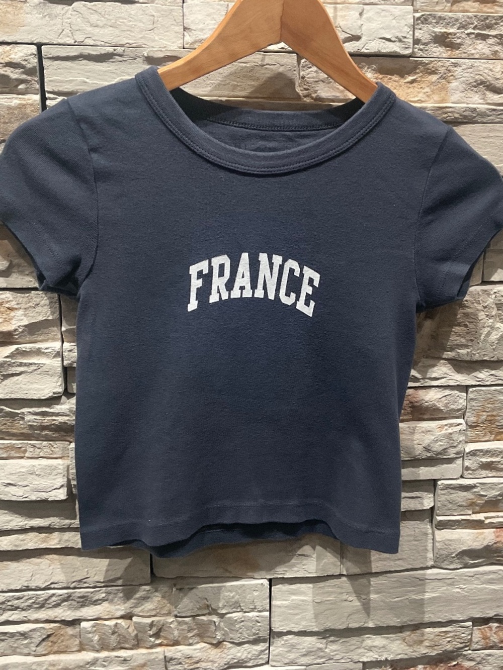 Brandy Melville France Ashlyn Top, Color Navy Blue, Size XS/S